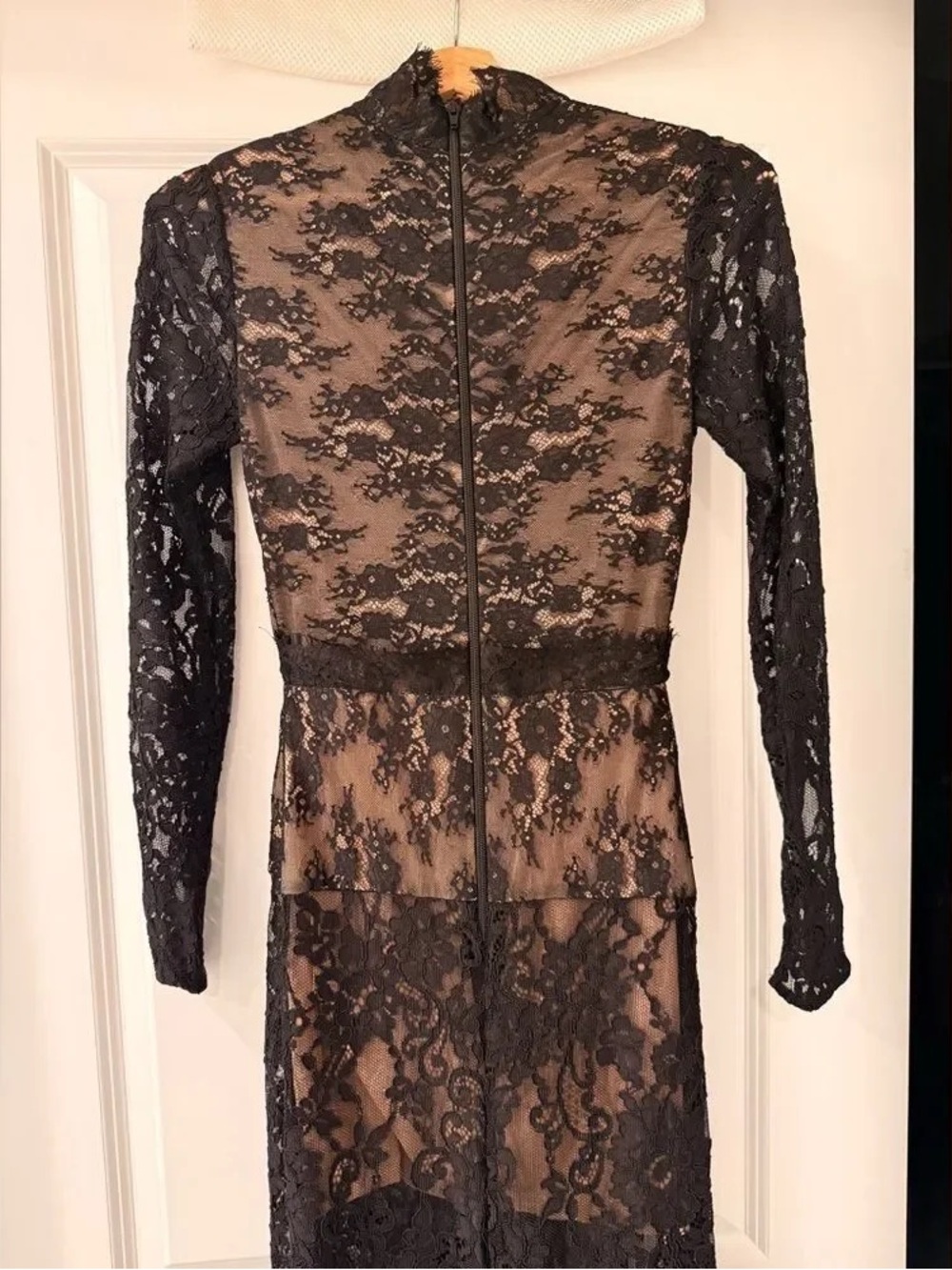 Black Lace Cutout Evening Gown - Picture 10 of 12